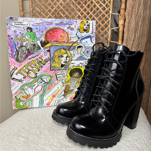 Jeffrey Campbell Black Leather Boots - Picture 11 of 16